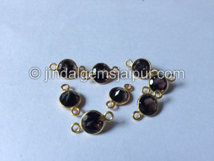 Gold Vermeil Smokey Round Connector